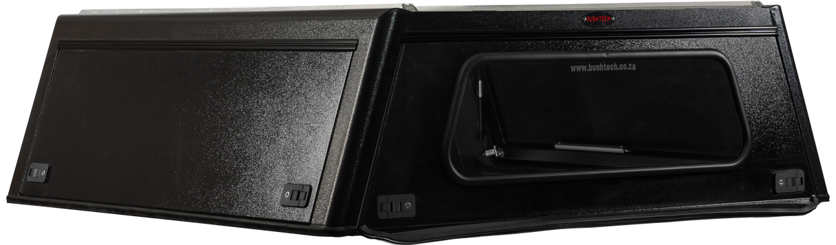 Ford Ranger T6 2012-2022 Double Cab Canopy with Textured Black Frame Smooth Textured Black Panels