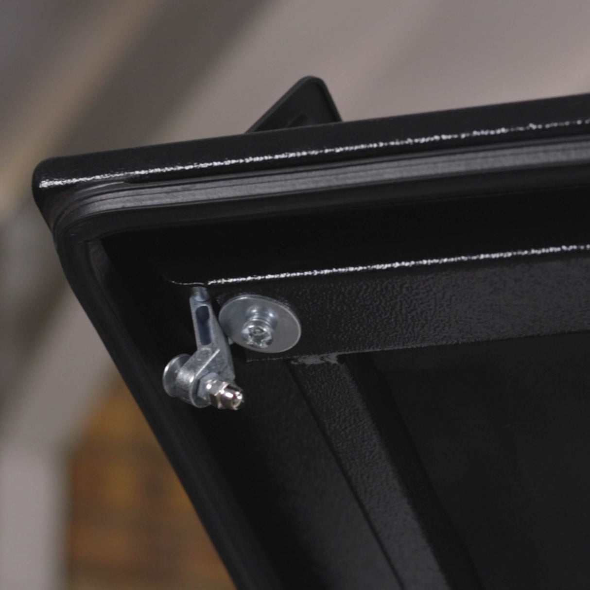 Toyota Hilux 2015-Current Double Cab Canopy with Black Frame & Smooth Dark Grey Panels