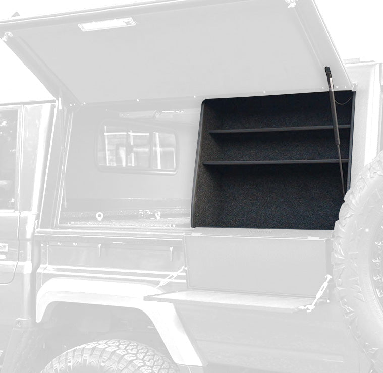 Toyota Land Cruiser Aluminium Cupboard with Shelf